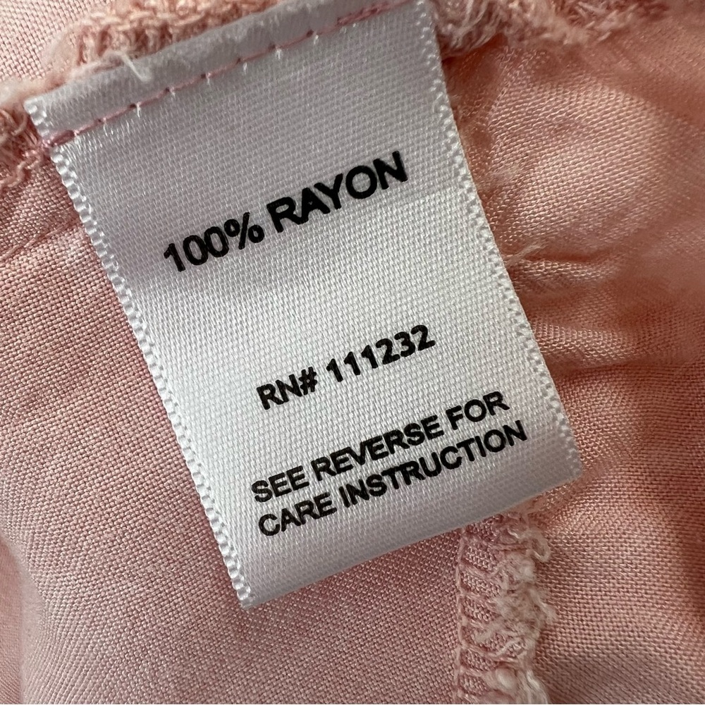Anthropologie NYTT pink tank with ruffled cross back detail. - Picture 7 of 8
